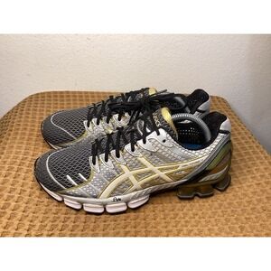 Asics Gel Kinsei 4 Mens Sz 9 Metallic Silver Gold Running Sneakers Shoes T139N